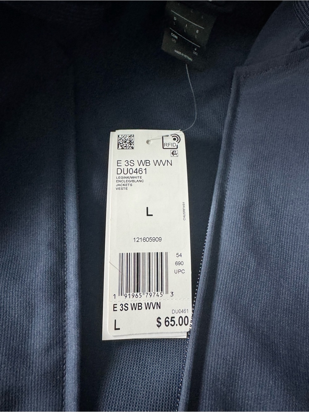adidas Navy Zip Hoodie with Hood